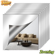 ZOOMING 1pc Acrylic Mirror Sheet, Self Adhesive 1.6mm Thick Non Glass Mirror Stickers,  DIY Craft Si