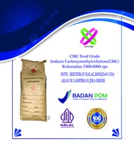 Pengental Minuman dan Makanan CMC Food Grade Sodium Carboxymethylcellulose(CMC) Kekental 5500-6000 c