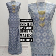 Kain Pasang Songket SB Line Printed Lembut Bidang 45 (Open Meter - 0.5M)