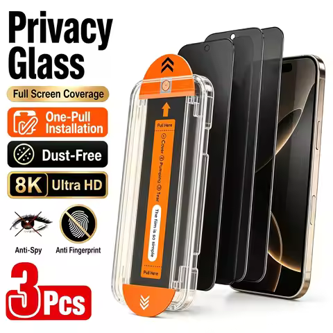 3Pcs For Poco X8 Pro Max Privacy Tempered Glass Easy Install Film for Xiaomi Poco X7 Pro M7 M6 M5S M
