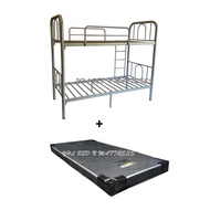 YHL Single Metal Double Decker Bed Frame With Foam Mattress