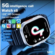【Play Tiktok】S9 Ultra 4G Card Edition Call Smart Watch Google App NFC Android 8.0 for Men Full Touch