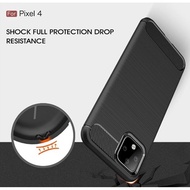 Carbon Fibre Shockproof Brush Case for Google Pixel 4 Pixel 4 XL Pixel 4A