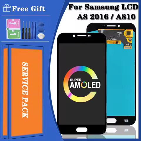 5.7"Super AMOLED For SAMSUNG A8 2016 A810 LCD Touch Screen Digitizer Assembly For Samsung A810 Displ