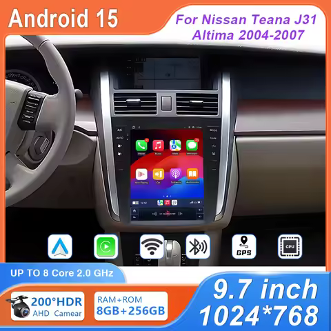 9.7 "Android 15 For Nissan Teana J31 Altima 2004-2007 Car Radio Multimedia Navigation Player Wireles
