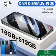 Smartphone A58 Smartphone Mobile Phone Sales Original Large Sales 2025 Original 7.5inch NFC ORI 120H