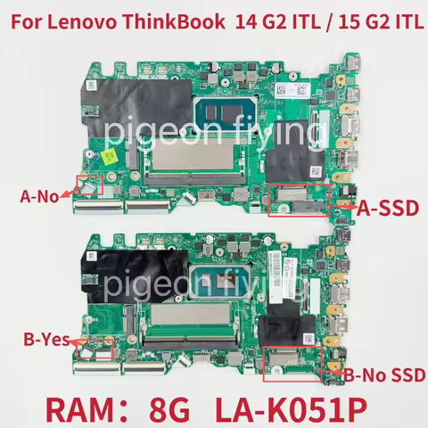 LA-K051P Mainboard For Lenovo ThinkBook 14 G2 ITL / 15 G2 ITL Laptop Motherboard CPU: I5-1135G7 I7-1