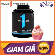 Rule 1 R1 Protein Whey Blend 5Lbs 68 Servings STRAWBERRY – Combining 3 Types of Whey, Powerful Muscl
