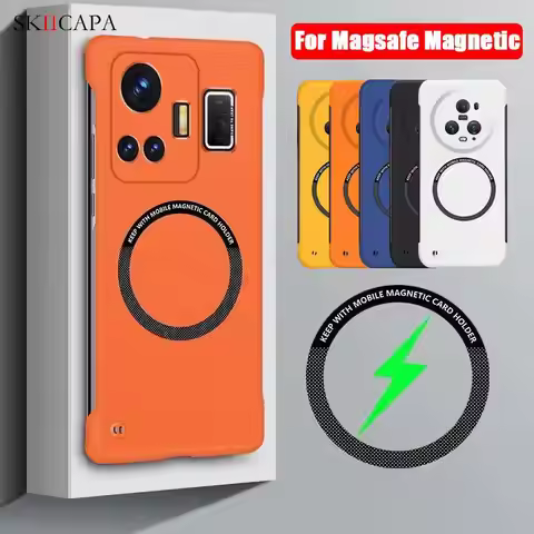 For Magsafe Magnetic Frameless Case for OPPO Find X6 Pro X5 X3 Reno 10 9 8 Pro Plus A1 A2 Pro K10 Wi