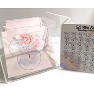 CUSTOM GLOSSY/CLEAR SAVING BOX CHALLENGE 50/ 100 MINI ENVELOPE Saving Envelope