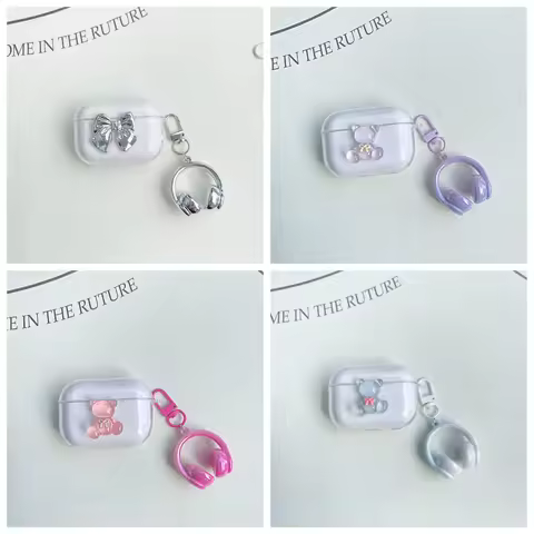 Cartoon clear Earphone case For Lenovo LP2pro LP5 PRO LP23 LP3pro LP40pro LP19 LP12 LP80pro Case sof