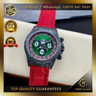 🔥SWISS TOP QUALITY🔥  DAYTONA FORGED CARBON LUCKY PLAYER CASINO SPECIAL EDITION BY DiW RED - MEN WATC