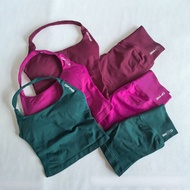 Summer DFYNE Halter Neck Beautiful Back Sports Suit, Women Gathering Yoga Vest+High Waist Ribbed Fit