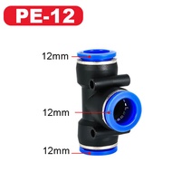 T Tee Shaped 4mm 6mm 8mm 10mm 12mm 14mm Fitting Pneumatic Connector Air Hose Plastic 3 Way Slip Lock