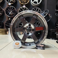 [4PCS] New Sport Rim 15inch Promax Wheels🇹🇭TE37 15X7JJ ET28/35 4H100 GUNMETAL