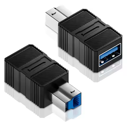 1-2PCS USB A to USB B Adapter High-Speed 5Gbps Type A 3.0 Female to Type B Male Power & Data Connect