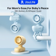 JisuLife Stroller Fan 4 Portable Baby Stroller Fan 5000mAh 38H Long Battery Ultra Quiet Natural Wind