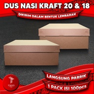 Kraft Rice Box 18x18 &amp; 20x20 Catering Box/Mica Bulkhead/Cake Box