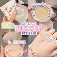 [100% GENUINE] HEXZE BRIGHTENING LONGLASTING CUSHION FOUNDATION (set of 2 cores)