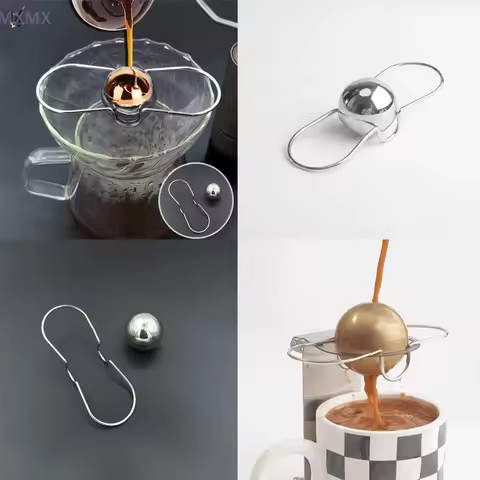 {MX} Cold Brew Coffee Maker Ball With Removable Base Stainless Steel Espresso Chilling Ball For Espr