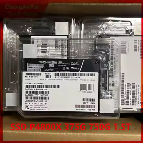 New&Original SSD P4800X 375G 1.5T 750G U.2 For Intel OPTANE NVME PCIE3.0 Enterprise Grade Ultra High