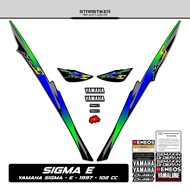 Yamaha Sigma 100 Striping Motif 13 Sticker Sigma 2 Stroke Sticker Decal Duck 2T 100cc Strx