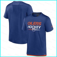 JX1 2024 NHL Edmonton Oilers Tshirt Black Hockey Short Sleeve Sport Tee Plus Size Fan Edition XJ1