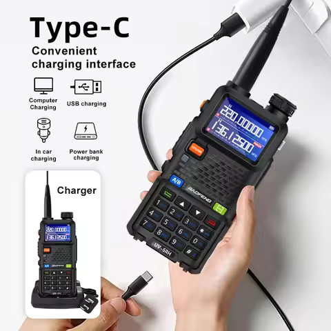 Baofeng Bf Uv-5rh Walkie Talkie,Long Range 10W Ham Radio 999CH Transceiver Updated UV5R HF Transceiv