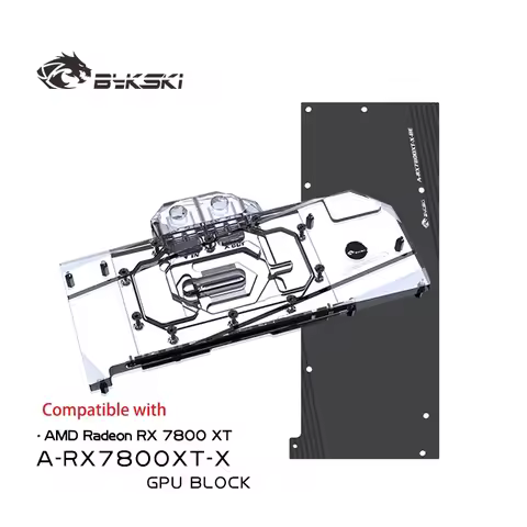 Bykski GPU Block for AMD Radeon RX7800XT Reference Edition Video Card Water Cooling / Full Cover / C