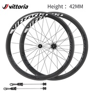 Vittoria ล้อจักรยานคาร์บอนขนาด3/42ชุดเบรค6 Pawl 4ขอบล้อล้อไฟเบอร์คาร์บอนจักรยานเสือหมอบ