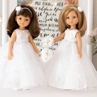 Wedding dress for doll Paola Reina, Little Darling, ball gown, 结婚娃娃礼服, 娃娃衣服, 婚礼