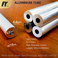FUYI Aluminum tube OD 15mm ID 6.2mm alloy tube 15mm outer diameter 6.2mm inner diameter pipe wall th