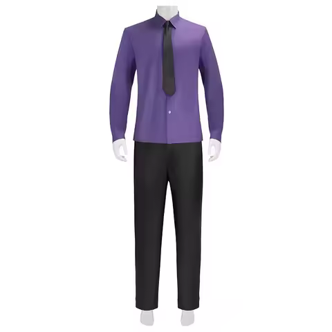 Purple Guy William Afton Cosplay Costume Fnaf Five Nights Movie Hat Purple Shirt Vest Pants Hallowee