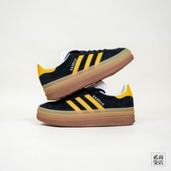 Erqi Store) ADIDAS GAZELLE BOLD Women's Clover Black Yellow Retro Casual Shoes Thick-Soled Heightene