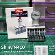 Shiny N410 N 410 10-Digit 4mm Manual Stamp / N-410