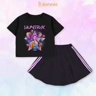 Set váy bé gái Huntrix Bomines Bộ áo chân váy Kpop dễ thương cho bé 4-14 tuổi 14-40kg SETCVKPS