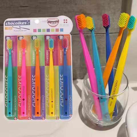 Ultra Soft Toothbrush Colored Men Women Adult Household Toothbrush Orthodontic Toothbrush Oral Hygie