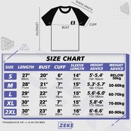 ZEKE A0038 Lelaki Lengan Pendek Baju Men's T-shirt Embroidered Logo Raglan Sleeve T-shirt
