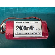 Rx Battery Li-ion rechargeable 7.2 volt 2400mAh for 1/8 nitro mugen mbx8 Xray hsp sworkz