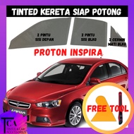 PROTON INSPIRA 4 Pintu Siap Potong Tinted Hitam UV (Gelap 30% 50% 65% 80% 95%) Tinted Kereta / Car T