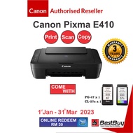 (Free TNG eWallet RM30) Canon Pixma E410 All In One Ink Efficient Printer - Print/Scan/Copy
