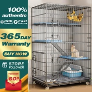 AGRILIFE Cat Cage 4 Layer Heavy Duty Foldable Sturdy Pet Furniture with Wheels