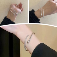 Minimalist Snake Shape Bracelet Adjustable Opening Bracelet Bracelet Versatile Texture B4i9