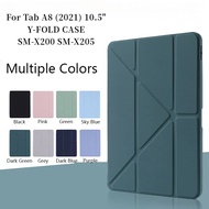 For Samsung Galaxy Tab A8 2021 SM-X200 X205 Silicone TPU Y-fold Multifunctional Protective Case For Samsung Tab A8 10.5inch Tablet Case