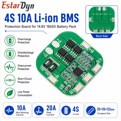 Estardyn 4S 14.8V 16.8V 20A Peak Li-ion BMS PCM Protection Board for 18650 LiCoO2 LiMn2O4 Battery Pa
