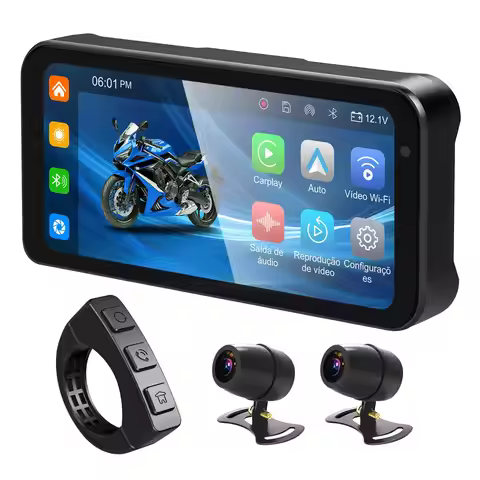 6.25" Motorcycle CarPlay Display – Apple CarPlay & Android Auto, Waterproof HD Touchscreen