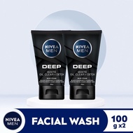 Nivea MEN Facial Wash Deep Oil Clear with Essences Mud Foam, Nivea Men Face Wash