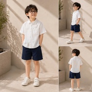 B2K White Short Sleeve Shirt for Boys