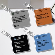 GANTUNGAN The Smith Keychain Spotify Lyrics | Spotify The Smith UV Printed Lyrics Keychain 2 Sides o