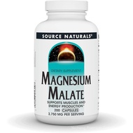 Source Naturals Magnesium Malate, Supports Muscles and Energy Production*, 3750 MG - 200 Capsules